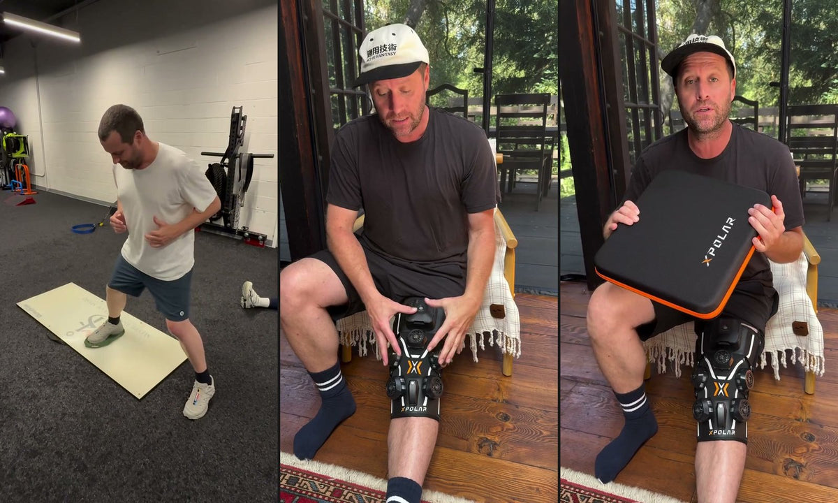 Eddie Wall using the XPOLAR X2 during knee recovery