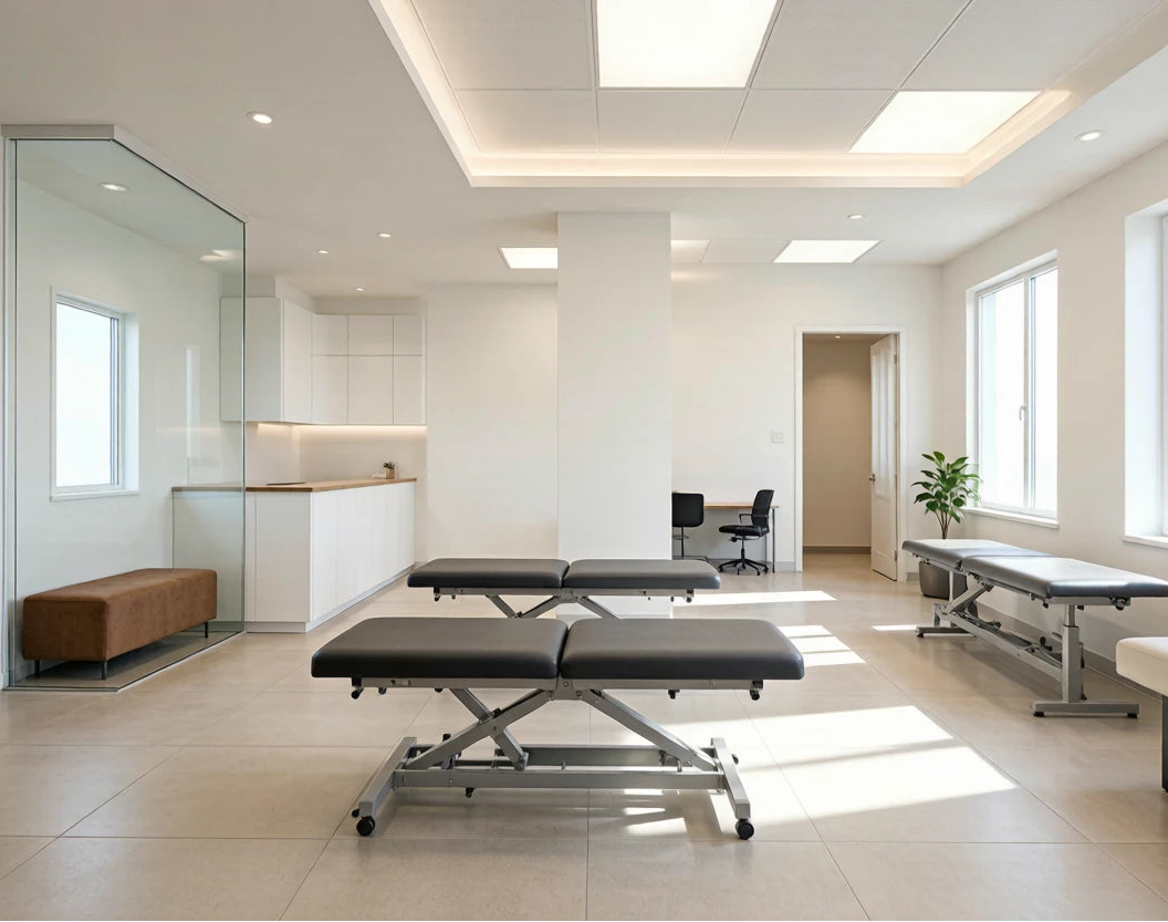 Modern sports medicine clinic interior